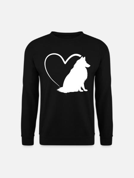 Rough Collie Lover Rough Collie Heart Rough Collie - Unisex Pullover - Schwarz