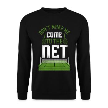Raquette de joueur de tennis drôle ne pas - Sweat-shirt Unisexe - noir - Devant - Alina (178cm) & Michal (187cm)