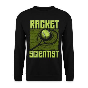 Drôle de joueur de tennis raquette jeu de mots - Sweat-shirt Unisexe - noir - Devant - Alina (178cm) & Michal (187cm)