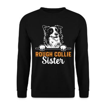 Rough Collie Amoureux des chiens Sœur Rough Collie Sœur - Sweat-shirt Unisexe - noir - Devant - Alina (178cm) & Michal (187cm)