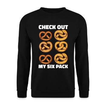 Bretzel Brezeln Bäcker Backwaren - Unisex Pullover - Schwarz - Vorne - Alina (178cm) & Michal (187cm)