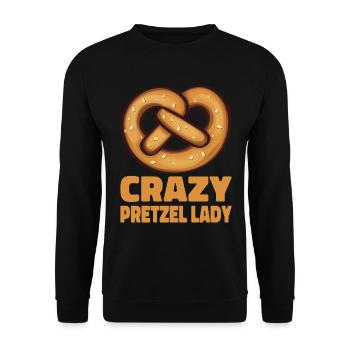 Bretzel Brezeln Bäcker Backwaren - Unisex Pullover - Schwarz - Vorne - Alina (178cm) & Michal (187cm)