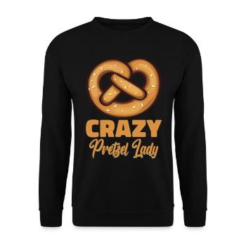 Bretzel Brezeln Bäcker Backwaren - Unisex Pullover - Schwarz - Vorne - Alina (178cm) & Michal (187cm)