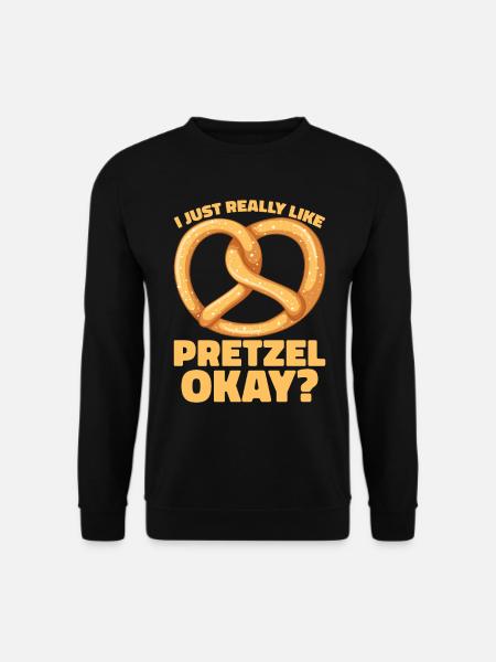 Bretzel Brezeln Bäcker Backwaren - Unisex Pullover - Schwarz