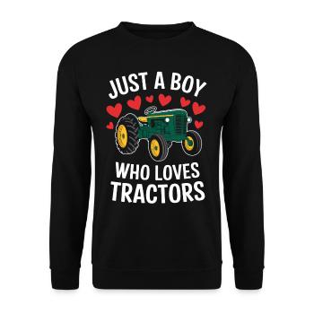 Tracteur Agriculteur Agriculteur Ferme Trekker Récolte de terrain - Sweat-shirt Unisexe - noir - Devant - Alina (178cm) & Michal (187cm)