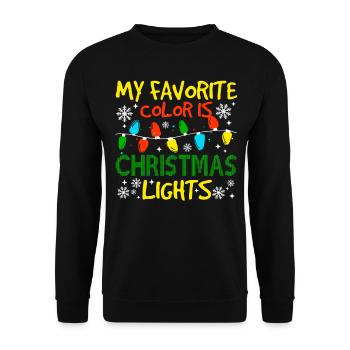 My Favorite Colors Is Christmas Lights - Unisex Sweatshirt - black - Front - Alina (178cm) & Michal (187cm)