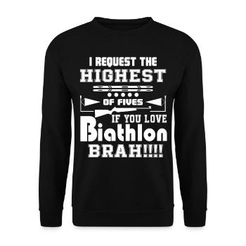 Biathlon Love Biathlon - Unisex Sweatshirt - black - Front - Alina (178cm) & Michal (187cm)
