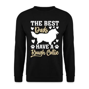 Rough Collie Daddy - Les meilleurs papas ont un Rough Co - Sweat-shirt Unisexe - noir - Devant - Alina (178cm) & Michal (187cm)