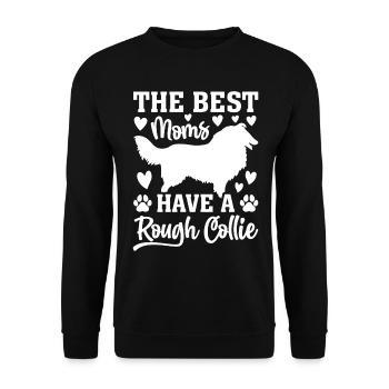 Rough Collie Mama - Les meilleures mamans ont un Rough Col - Sweat-shirt Unisexe - noir - Devant - Alina (178cm) & Michal (187cm)