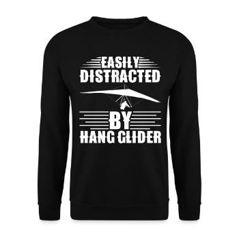 Hang gliding Paragliding hang gliding - Unisex Sweatshirt - black - Front - Alina (178cm) & Michal (187cm)