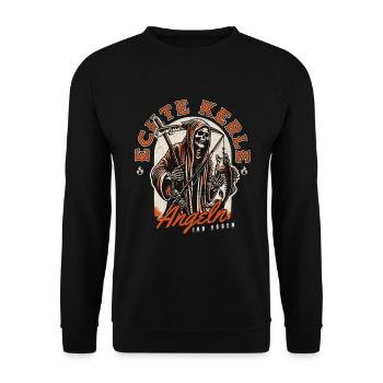 De vrais gars pêchant leur nourriture - Funny Angel Desi - Sweat-shirt Unisexe - noir - Devant - Alina (178cm) & Michal (187cm)