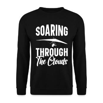 Hang gliding Paragliding hang gliding - Unisex Sweatshirt - black - Front - Alina (178cm) & Michal (187cm)