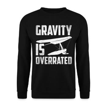 Hang gliding Paragliding hang gliding - Unisex Sweatshirt - black - Front - Alina (178cm) & Michal (187cm)