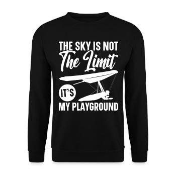 Hang gliding Paragliding hang gliding - Unisex Sweatshirt - black - Front - Alina (178cm) & Michal (187cm)