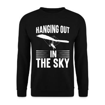 Hang gliding Paragliding hang gliding - Unisex Sweatshirt - black - Front - Alina (178cm) & Michal (187cm)