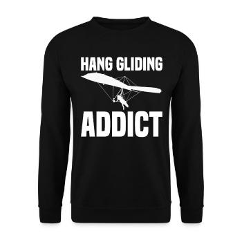 Hang gliding Paragliding hang gliding - Unisex Sweatshirt - black - Front - Alina (178cm) & Michal (187cm)