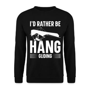 Hang gliding Paragliding hang gliding - Unisex Sweatshirt - black - Front - Alina (178cm) & Michal (187cm)