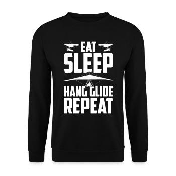 Hang gliding Paragliding hang gliding - Unisex Sweatshirt - black - Front - Alina (178cm) & Michal (187cm)
