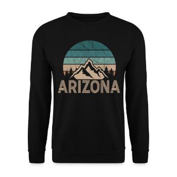 Arizona State Sedona Phoenix Grand Canyon AZ - Unisex Sweatshirt - black - Front - Alina (178cm) & Michal (187cm)