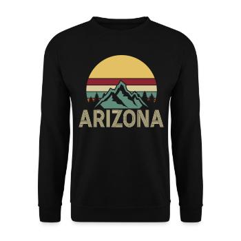 Arizona State Sedona Phoenix Grand Canyon AZ - Unisex Sweatshirt - black - Front - Alina (178cm) & Michal (187cm)
