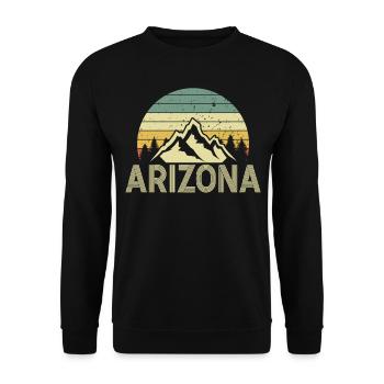 Arizona State Sedona Phoenix Grand Canyon AZ - Unisex Sweatshirt - black - Front - Alina (178cm) & Michal (187cm)