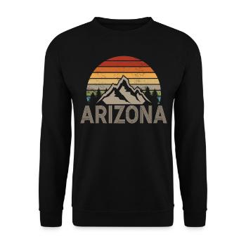 Arizona State Sedona Phoenix Grand Canyon AZ - Unisex Sweatshirt - black - Front - Alina (178cm) & Michal (187cm)