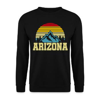 Arizona State Sedona Phoenix Grand Canyon AZ - Unisex Sweatshirt - black - Front - Alina (178cm) & Michal (187cm)