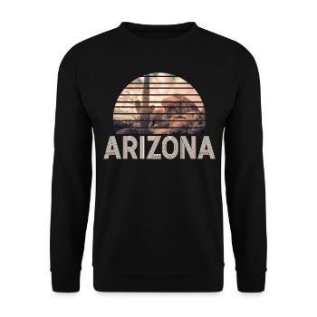 Arizona State Sedona Phoenix Grand Canyon AZ - Unisex Sweatshirt - black - Front - Alina (178cm) & Michal (187cm)