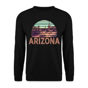 Arizona State Sedona Phoenix Grand Canyon AZ - Unisex Sweatshirt - black - Front - Alina (178cm) & Michal (187cm)