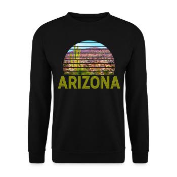 Arizona State Sedona Phoenix Grand Canyon AZ - Unisex Sweatshirt - black - Front - Alina (178cm) & Michal (187cm)