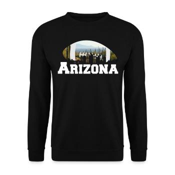 Arizona State Sedona Phoenix Grand Canyon AZ - Unisex Sweatshirt - black - Front - Alina (178cm) & Michal (187cm)