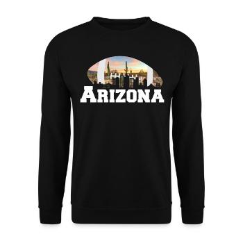 Arizona State Sedona Phoenix Grand Canyon AZ - Unisex Sweatshirt - black - Front - Alina (178cm) & Michal (187cm)