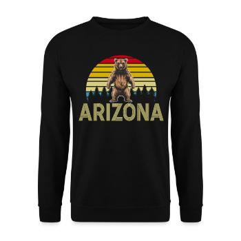 Arizona State Sedona Phoenix Grand Canyon AZ - Unisex Sweatshirt - black - Front - Alina (178cm) & Michal (187cm)