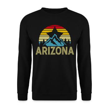 Arizona State Sedona Phoenix Grand Canyon AZ - Unisex Sweatshirt - black - Front - Alina (178cm) & Michal (187cm)