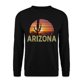 Arizona State Sedona Phoenix Grand Canyon AZ - Unisex Sweatshirt - black - Front - Alina (178cm) & Michal (187cm)