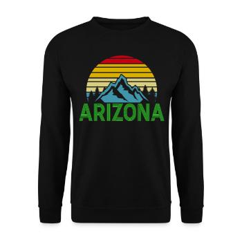 Arizona State Sedona Phoenix Grand Canyon AZ - Unisex Sweatshirt - black - Front - Alina (178cm) & Michal (187cm)
