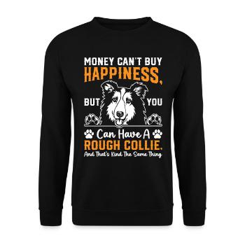 Rough Collie Lover Rough Collie Quotes - Unisex Sweatshirt - black - Front - Alina (178cm) & Michal (187cm)