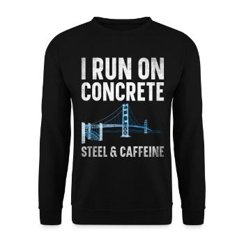 Bridge Engineer Bridge Construction Civil Engineering - Unisex Sweatshirt - black - Front - Alina (178cm) & Michal (187cm)