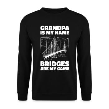Bridge Engineer Bridge Construction Civil Engineering - Unisex Sweatshirt - black - Front - Alina (178cm) & Michal (187cm)