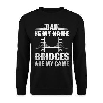 Bridge Engineer Bridge Construction Civil Engineering - Unisex Sweatshirt - black - Front - Alina (178cm) & Michal (187cm)