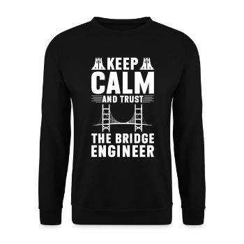 Bridge Engineer Bridge Construction Civil Engineering - Unisex Sweatshirt - black - Front - Alina (178cm) & Michal (187cm)