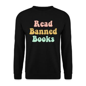 Book Books Library Reading Literature Read Books - Unisex Sweatshirt - black - Front - Alina (178cm) & Michal (187cm)