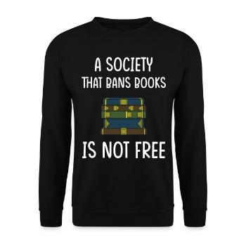 Book Books Library Reading Literature Read Books - Unisex Sweatshirt - black - Front - Alina (178cm) & Michal (187cm)