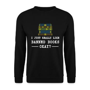 Book Books Library Reading Literature Read Books - Unisex Sweatshirt - black - Front - Alina (178cm) & Michal (187cm)
