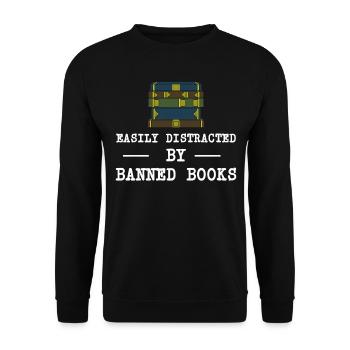 Book Books Library Reading Literature Read Books - Unisex Sweatshirt - black - Front - Alina (178cm) & Michal (187cm)