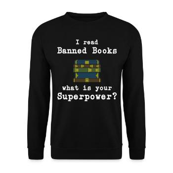 Book Books Library Reading Literature Read Books - Unisex Sweatshirt - black - Front - Alina (178cm) & Michal (187cm)