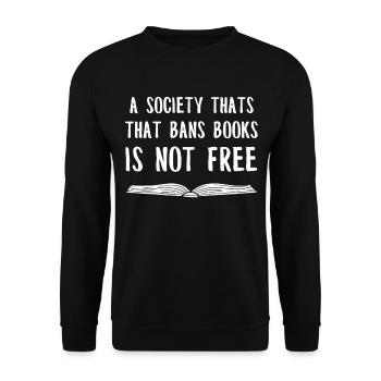 Book Books Library Reading Literature Read Books - Unisex Sweatshirt - black - Front - Alina (178cm) & Michal (187cm)