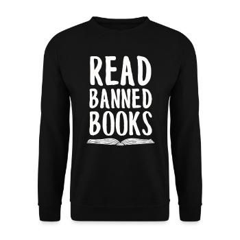 Book Books Library Reading Literature Read Books - Unisex Sweatshirt - black - Front - Alina (178cm) & Michal (187cm)