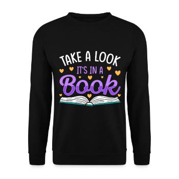 Book Books Library Reading Literature Read Books - Unisex Sweatshirt - black - Front - Alina (178cm) & Michal (187cm)