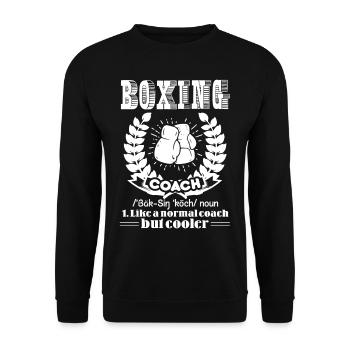 Boxing Coach Definition - Unisex Sweatshirt - black - Front - Alina (178cm) & Michal (187cm)